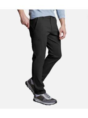 Copper & Oak Men's Tech Utility Pant Straight Fit-Black-Size 38x32-NWOT